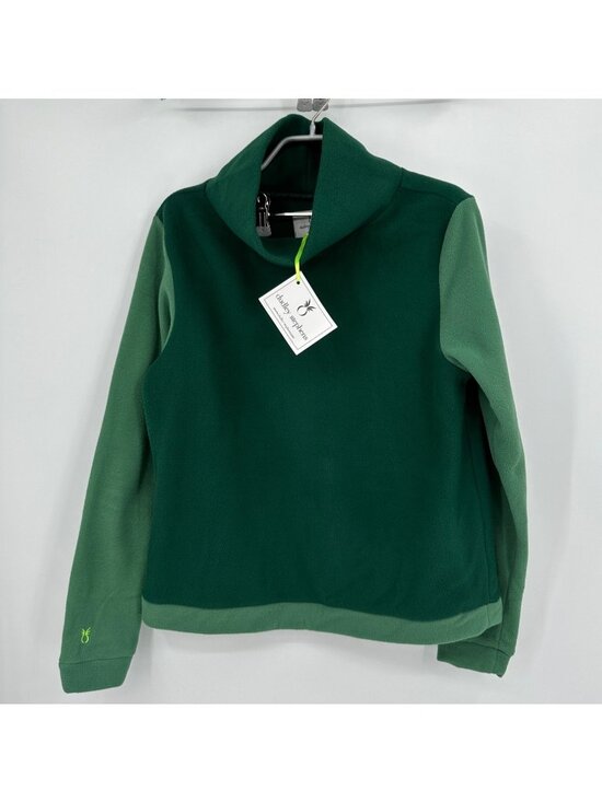 Dudley Stephens Sweaters - Dudley Stephens Park Slope Turtleneck Sweater Green Vello Fleece size L Large